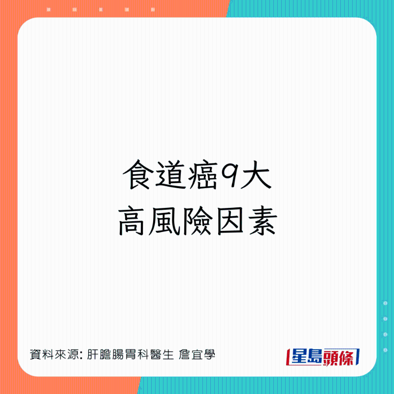 食道癌9大高風險因素