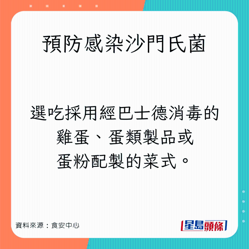 預防感染沙門氏菌