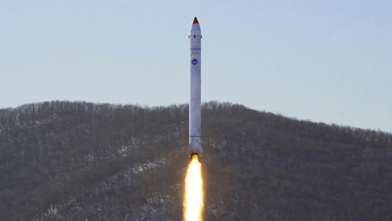 朝鮮西海衛星發射場試射火箭 朝鮮西海衛星發射場試射火箭