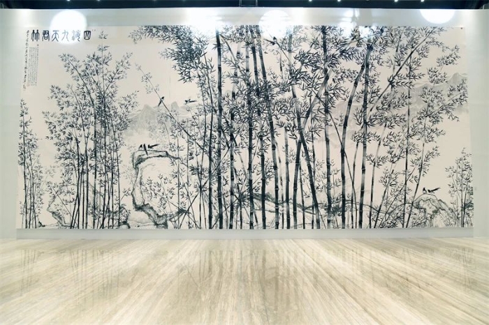 李小琳畫作“九天君竹”。