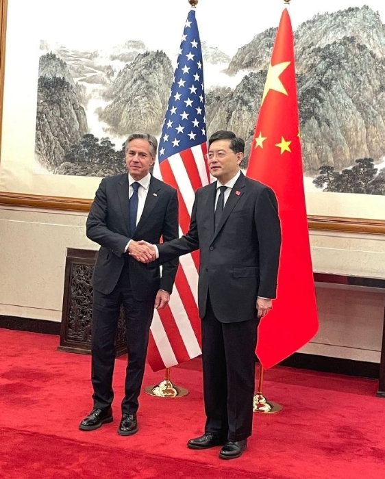 秦剛和布林肯會談開始 秦剛和布林肯會談開始