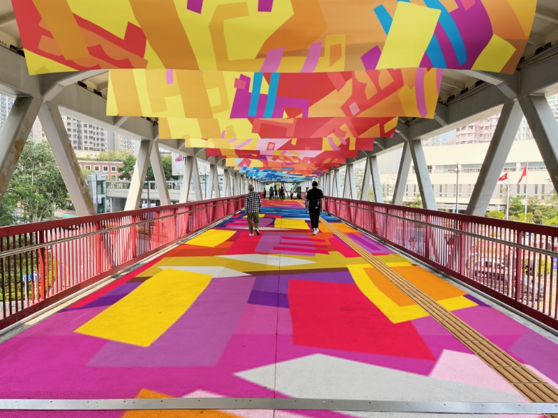 《風物織織》荃灣大河道行人天橋。旅游事務署