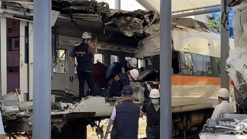 涉事的是事故中受損最嚴重的太魯閣號第7、8節車廂。 中時