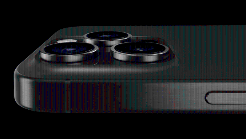 iPhone 15 Pro改用全新圓弧形鈦金屬邊框及更堅硬的玻璃，當中鈦金屬采用航天級數，堅固得來不失輕盈，且令機身重量有所減少