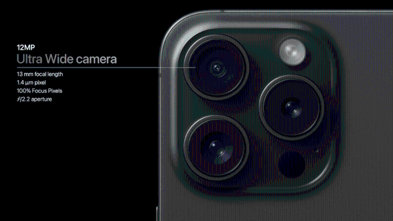 另有支持微距拍攝的12MP超廣角。