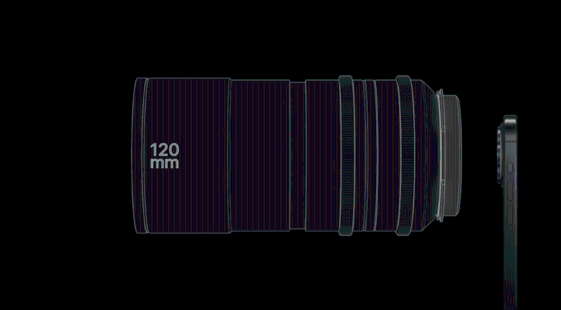 iPhone 15 Pro Max遠遠攝提供5倍光學變焦，焦距延長提升至120mm，遠景可以輕易捕捉