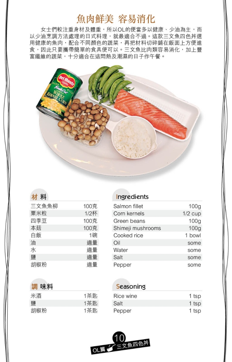 將三文魚柳煎熟及拆肉。