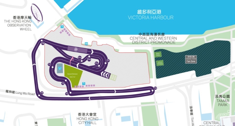 中環場地越野賽地圖。