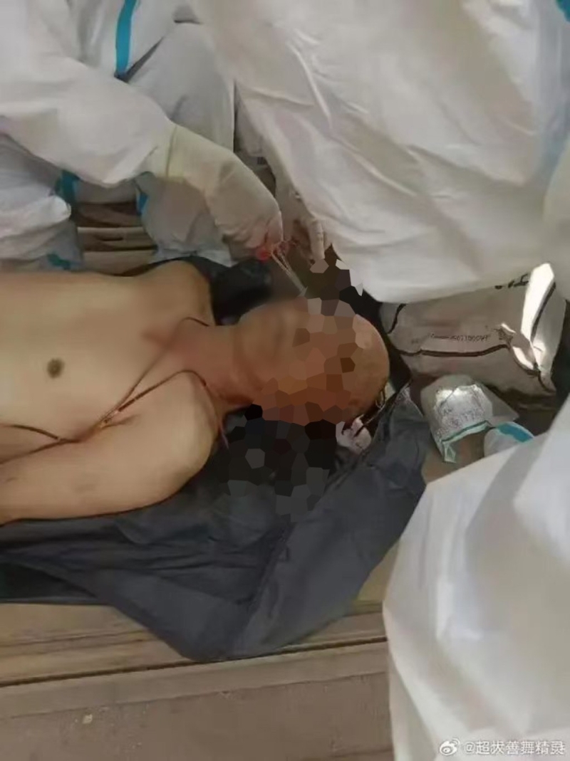 網傳照片顯示明學昌已死亡。