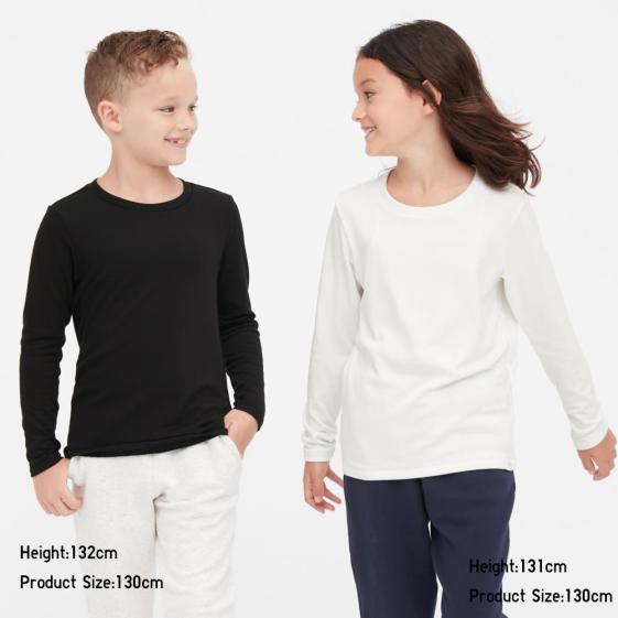 Uniqlo Heattech超極暖圓領長袖T恤 （童裝）各$149