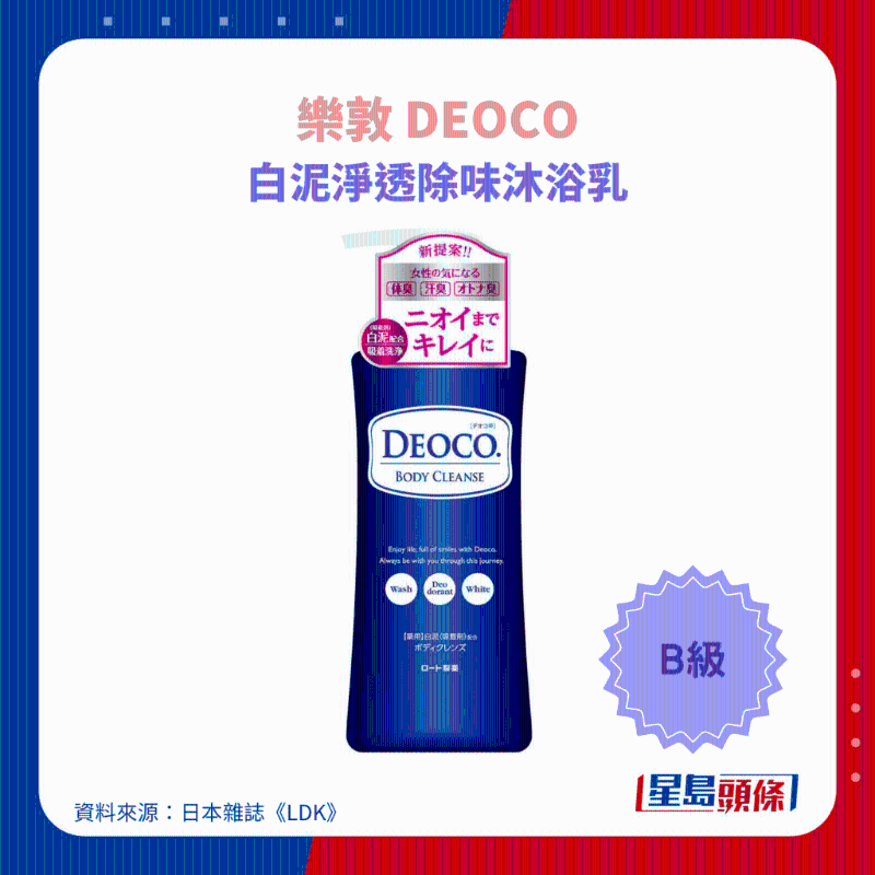 樂敦 DEOCO 白泥淨透除味沐浴乳