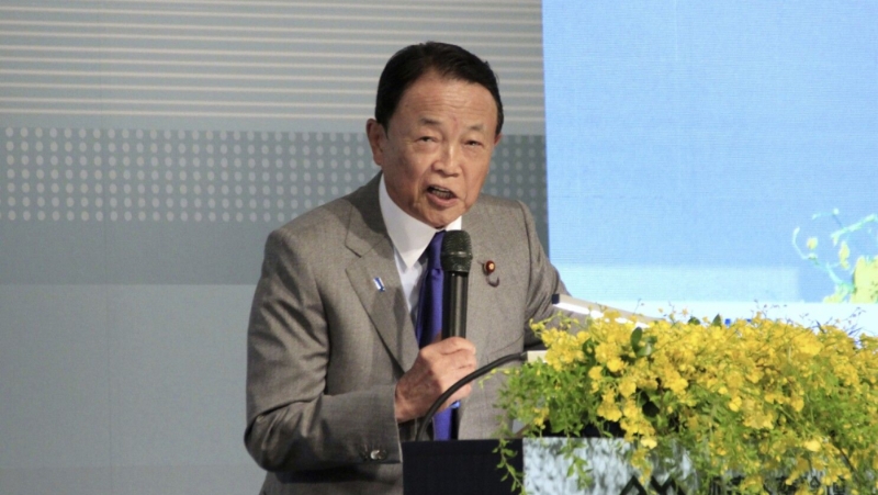 麻生太郎日前表示，“臺灣有事”必然發生，并將成為事關日本生存的危機事態。 AP