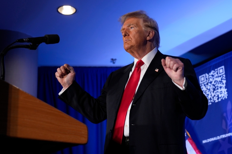 美國前總統特朗普17日出席在新罕布什爾州舉行的造勢活動。美聯社