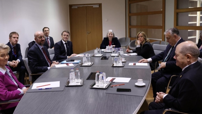 歐盟領導人在會議上同意向烏克蘭提供500億歐元援助。