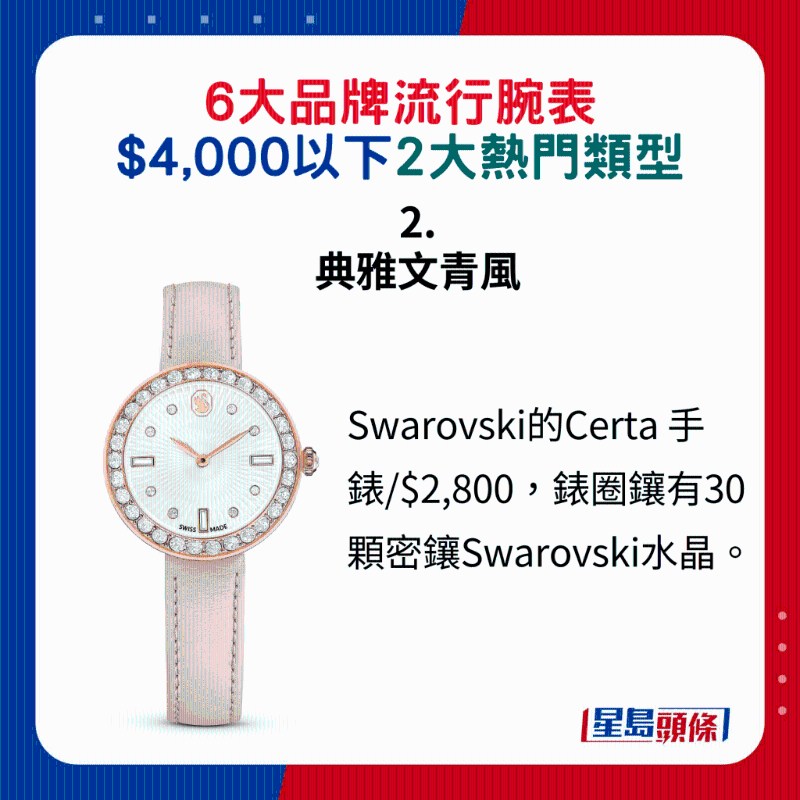 2. 典雅文青風:Swarovski的Certa 2. 典雅文青風:Swarovski的Certa