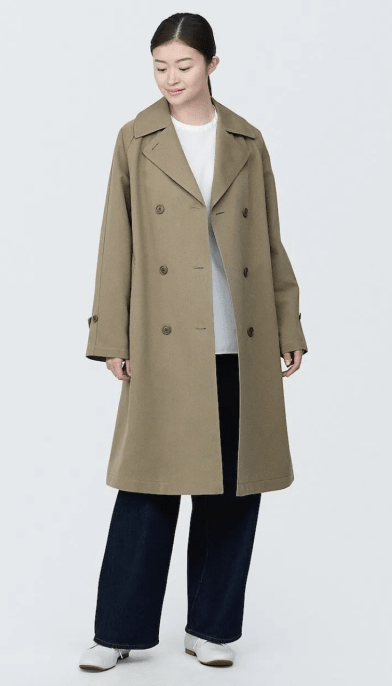 Muji無印良品女裝撥水加工長外套 Muji無印良品女裝撥水加工長外套