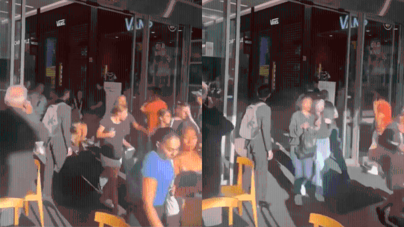 民眾魚貫逃出Westfield Bondi Junction商場。