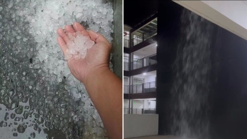 廣東新一雨來襲，汕尾下冰雹。