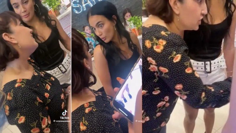 洛倫佐與年輕女生們為了穿著是否太過火辣爆發爭執。 TikTok截圖