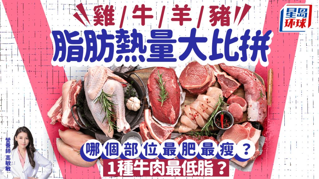 肉類脂肪卡路里大比拼 肉類脂肪卡路里大比拼