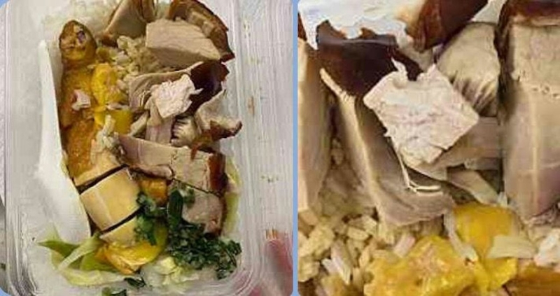 有旅客由香港搭飛機到臺灣，把“燒臘雙拼”飛機餐打包帶入。 臺灣防檢署