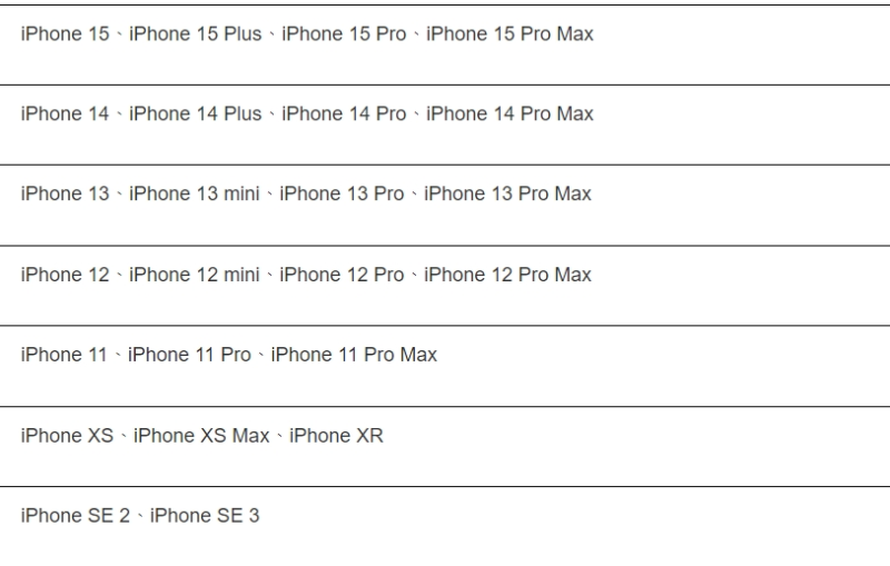 iPhone型號一覽