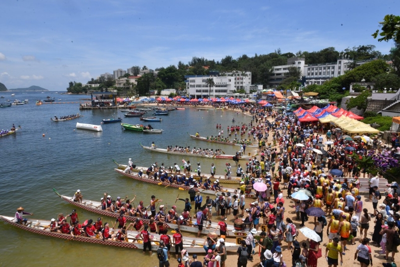 去年在赤柱舉辦的永明金融赤柱國際龍舟錦標賽2023。 資料圖片