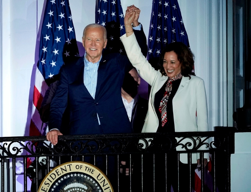 美國總統拜登與副總統哈里斯。美聯社
