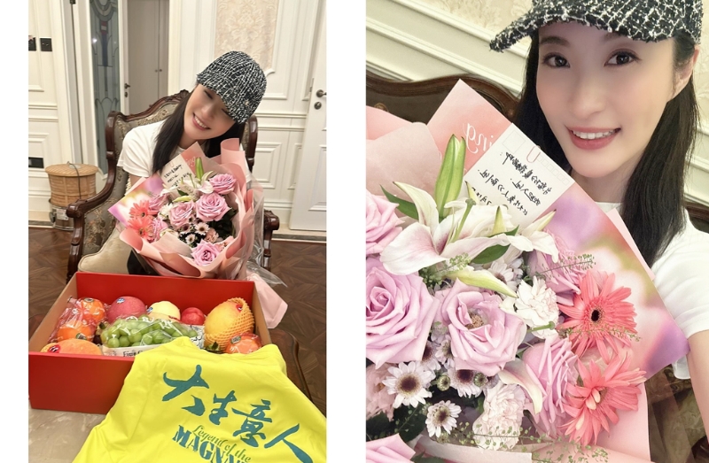 林夏薇透露陳曉最近看起來沒有不開心的樣子。（圖／翻攝自rosinalam IG）