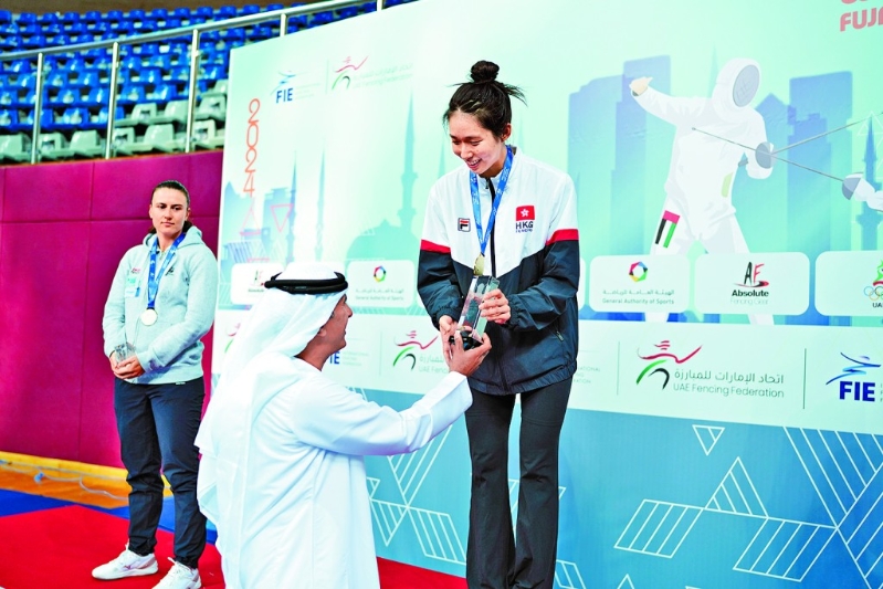 江旻博出戰女子重劍世界杯阿聯酋站，連贏6場斬獲冠軍。資料圖片