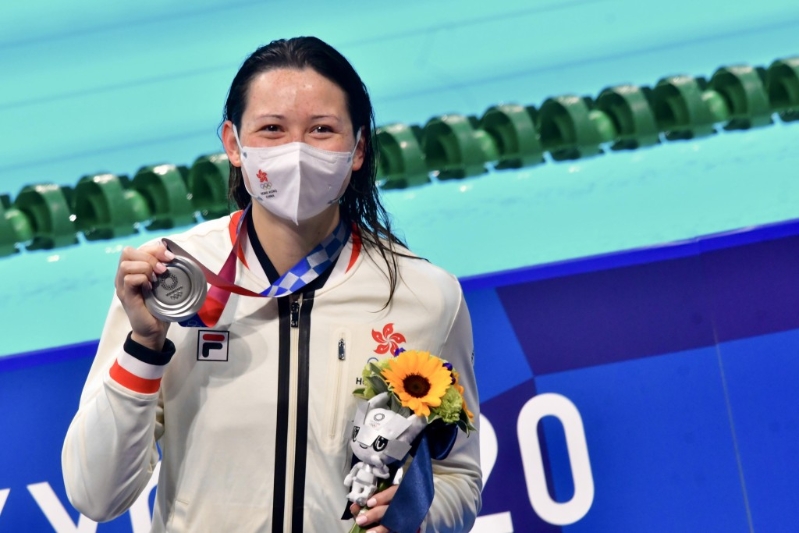 何詩蓓在東京奧運奪得兩面銀牌。