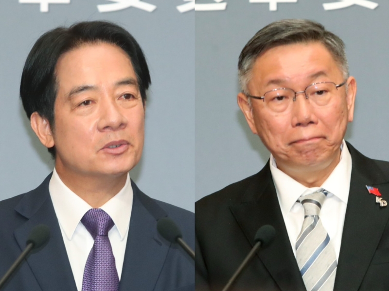 賴清德（左）、柯文哲（右）