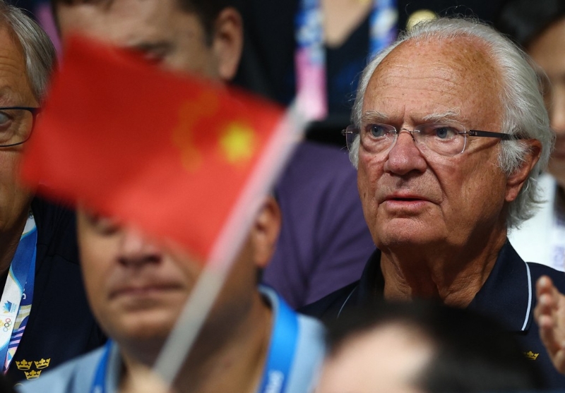 瑞典國王卡爾十六世．古斯塔夫入場加持。路透社