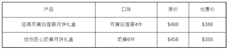 中秋月餅早鳥優惠 中秋月餅早鳥優惠