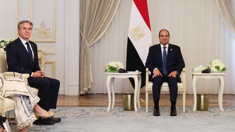 塞西會見到訪的布林肯 塞西會見到訪的布林肯