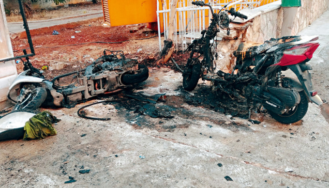 電動車被炸毀 電動車被炸毀