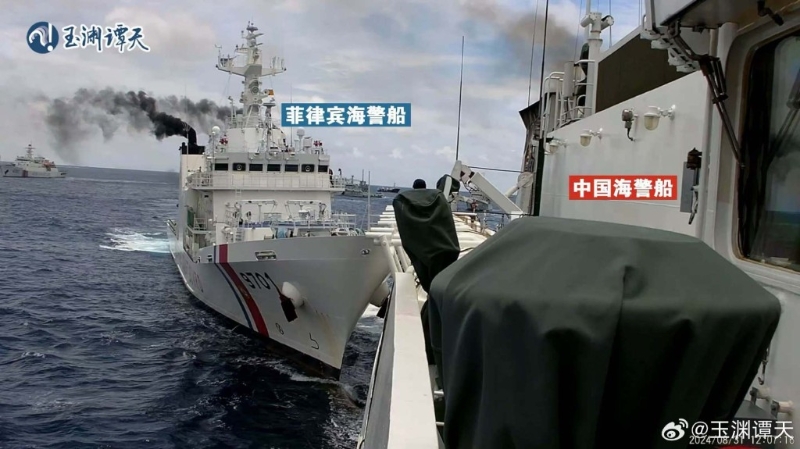 中菲海巡艦曾在仙賓礁發生嚴重碰撞。