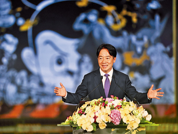 賴清德8日出席光雕展點燈儀式。