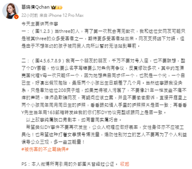 葛曉倩指控張雨綺，龍鳳胎另一個是透過代理孕母生下。