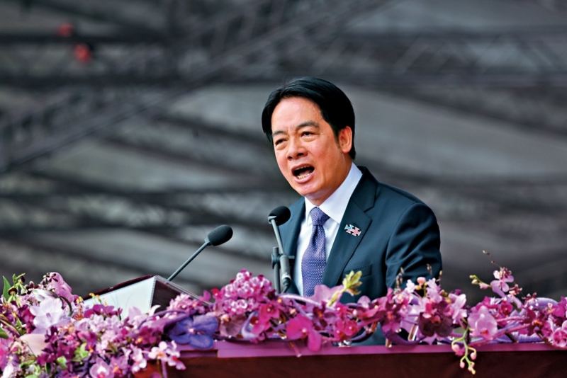 賴清德發表任期內首次雙十演說。