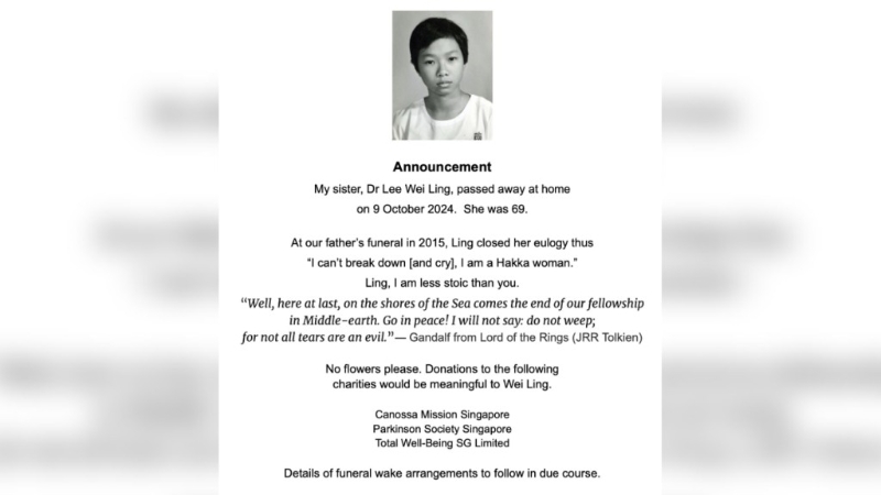 李顯揚為姐姐李瑋玲在FB發訃告。 FB