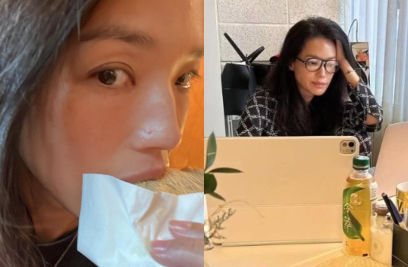 舒淇經常大方分享素顏美照。