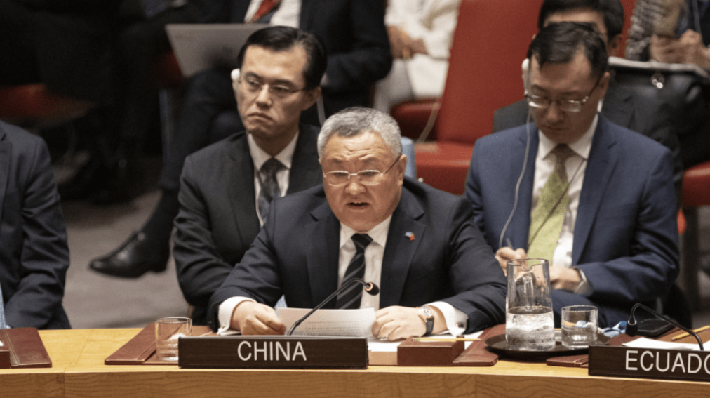 中國常駐聯合國代表傅聰則批評，當每次美國行使否決權來保護以色列時，加沙死亡人數就會上升。 資料圖片.png