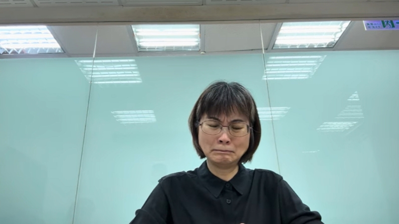 謝宜容昨天在YouTube上傳影片，向輕生同仁、死者家屬、北分署及社會大眾道歉。