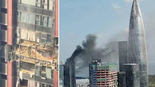 有網民指爆炸威力強大，連附近華潤總部“春筍”亦有震感。