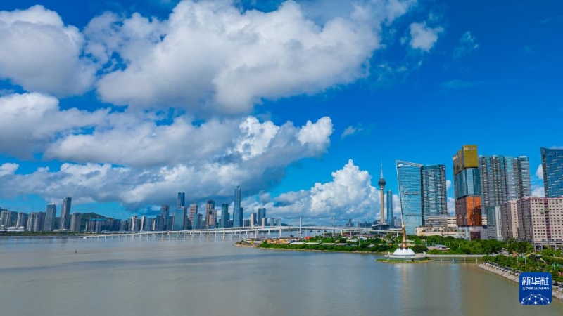 2024年7月6日拍攝的澳門風光（無人機照片）。新華社發（張金加 攝）