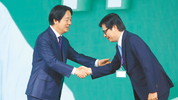 賴清德（左）、陳其邁（右）