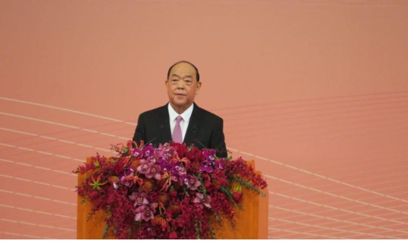 澳門特區行政長官賀一誠致辭。