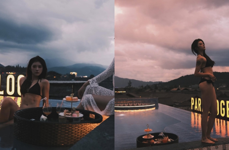 吳艷妮罕曬性感比基尼。