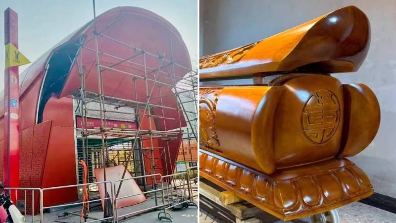 廣州花地灣地鐵站外型被批似棺材。